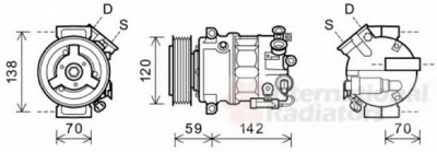 VAN WEZEL 3700k578 -  Компрессор, кондиционер